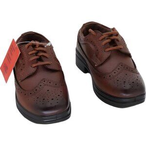 Deer Stags Ace Oxford Dress Shoes Brown Brogue Lace-Up Boys US 6